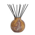 Large Marbled Glass Reed Diffuser Vase with 50 Reeds Aroma Holds up to One Litre - Breccia