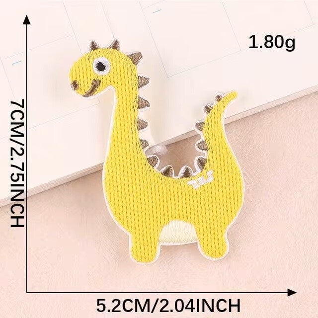 Dinosaur Patch Cartoon Animal Patches Iron on Letter Customise Clothing - 6