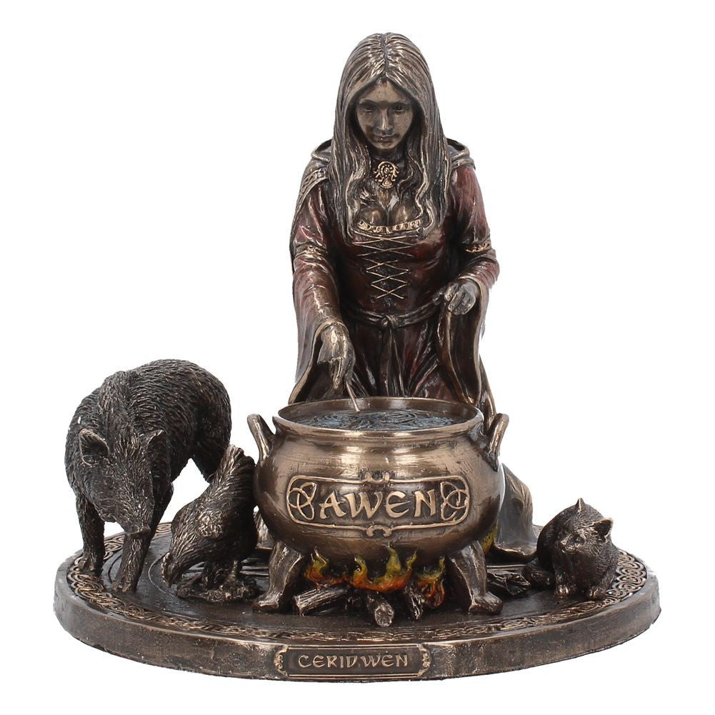 Ceridwen Medieval Enchantress Resin Bronze Welsh Goddess Figure 17cm - Nemesis Now