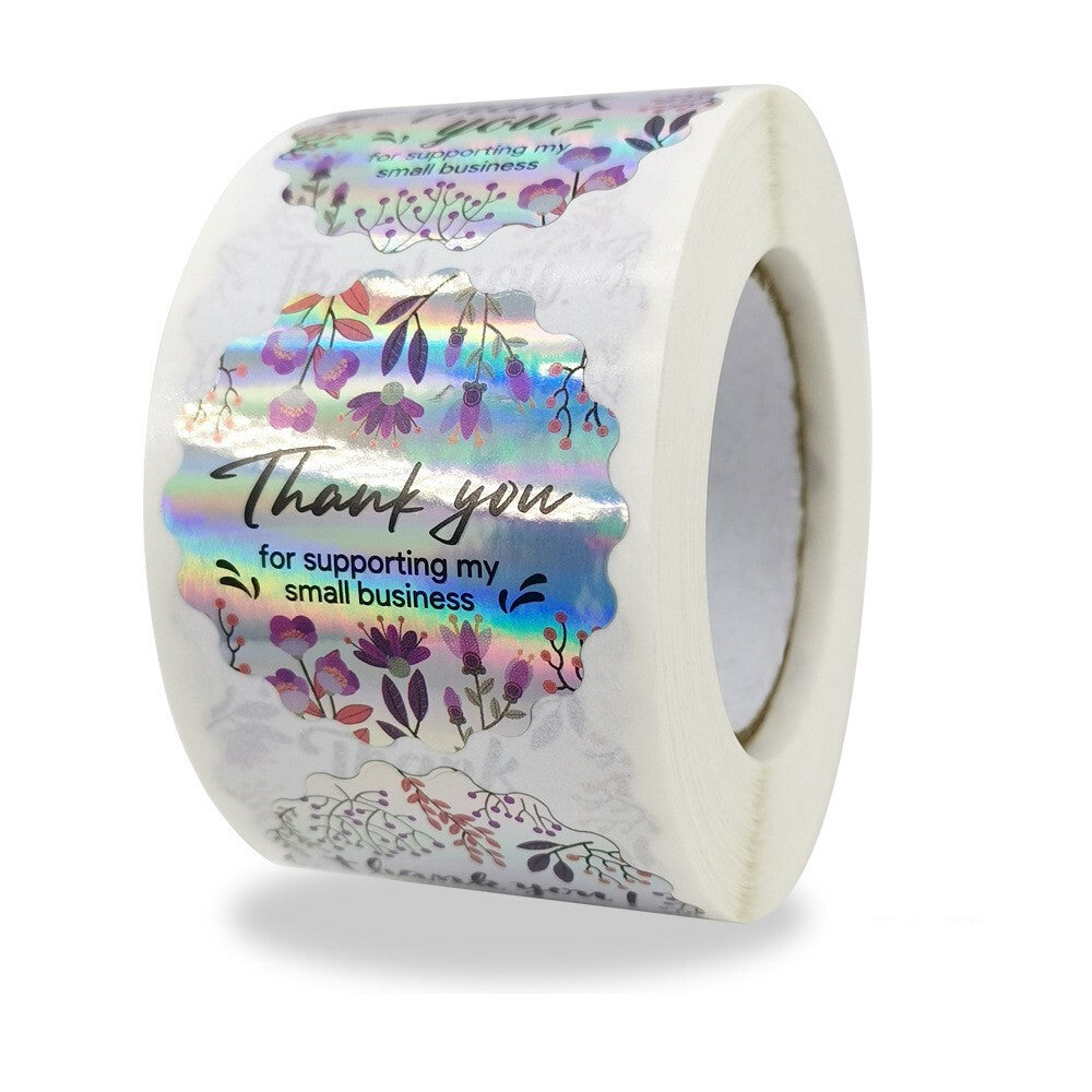 Thank You for Supporting my Business Hologram Labels Stickers Gift Craft Sticker