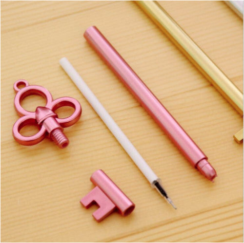 Metallic Key Pen Retro Pens Creative Office School Stationery Japan Gift