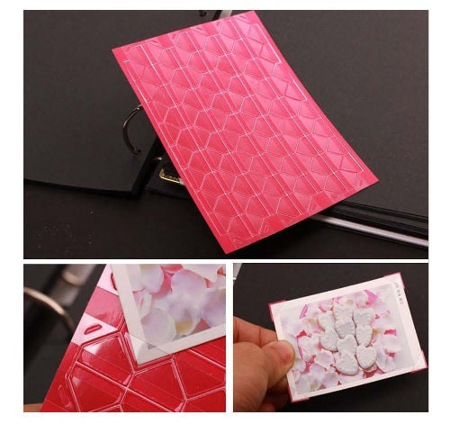 102 Photo Album Picture Scrapbook Corner Sticker Self Adhesive – 10 Colours - Red