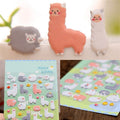 3D Alpaca Sheep Animal Fun Puffy Stickers Craft School Kawaii