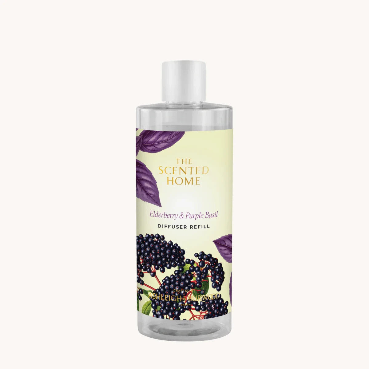 300ml Large Ashleigh & Burwood Reed Diffuser Refill Scented Home Fragrance - 300ml Elderberry & Purple Basil