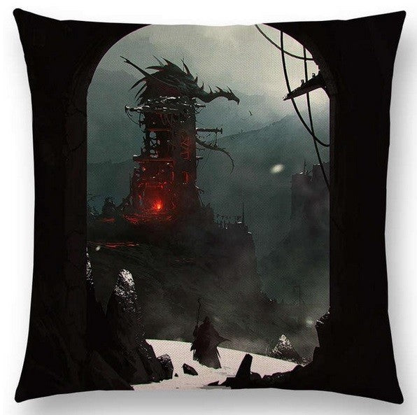 Dragon Cushion Cover Fantasy Mystical Magic Dragon Cushions 18" x 18" - 7
