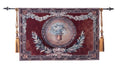 Aubusson Vase Flowers Crest Jacquard Loom Woven Tapestry 140 x 95cm