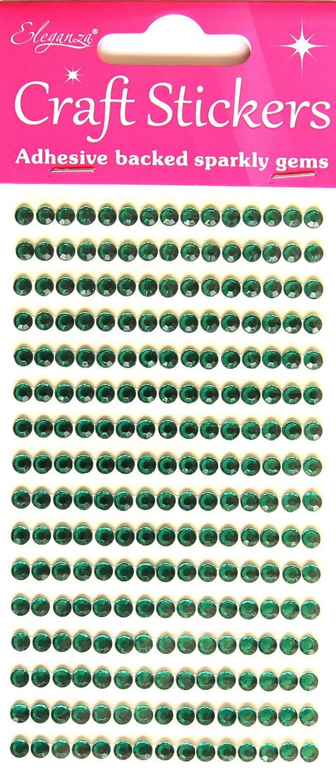 3D Stickers Craft Pearl Dots Sparkly Glitter Gem Craft Card Craft Self Adhesive - 4mm Green (240 gems)