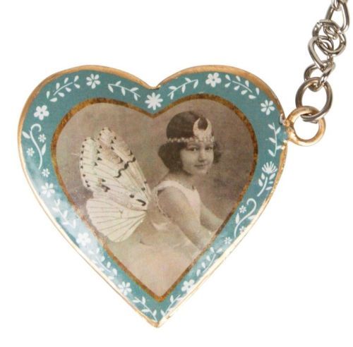 Vintage Floral Heart Victorian Fairy Keyring Various Designs Key Ring - Spread Your Wings
