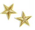 2 Gold Star Patches Iron On Sew On Stars Patch Embroidered Applique Badges