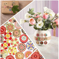 20mm Retro Wooden Buttons - Mixed Pattern Craft Scrapbook - 2 Hole