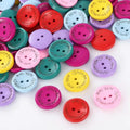 Handmade With Love Multicoloured Wooden Round Buttons Hand Made 2cm