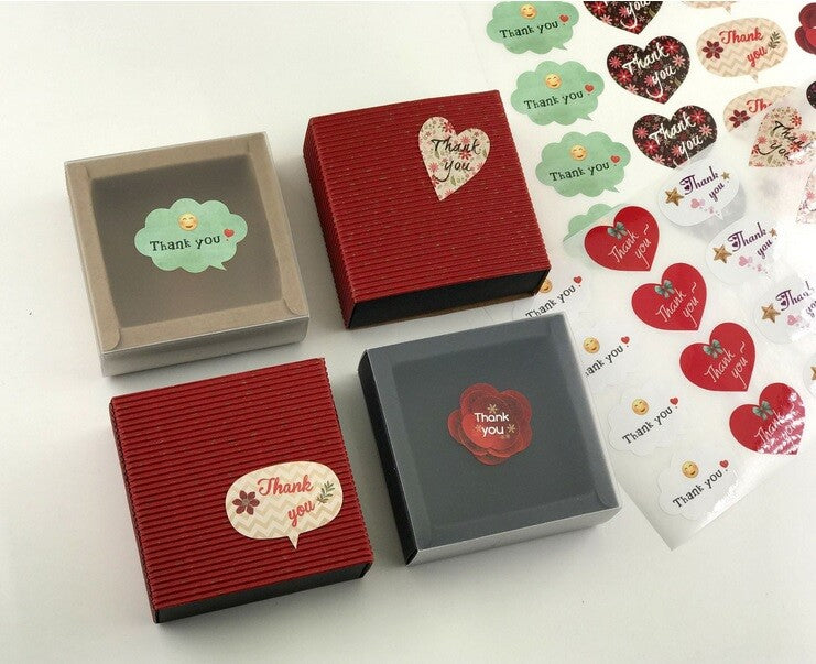 Sticker Label 'Thank You' Gift Sticky Seal Gift Craft Sealing Stickers
