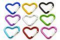 Carabiner Heart Shaped Spring Clip Clasp Snap Hook Keyring Craft Toy