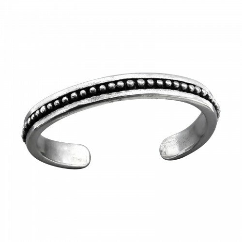 925 Sterling Silver Adjustable Midi Ring Finger Stackable Toe Ring Jewellery #2 - Patterned 3