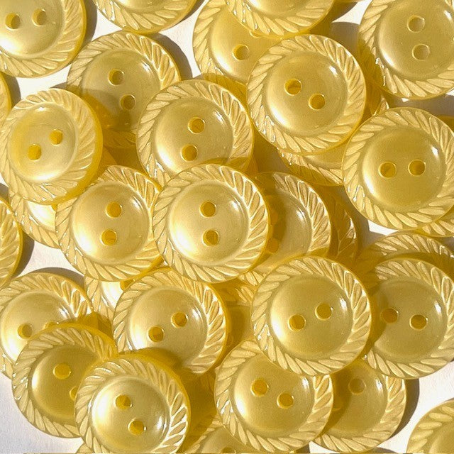 Mill Edge Buttons Milled Edge Baby Button - 8 Colours - 11.5mm, 14mm, 16mm - Lemon