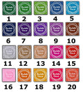 Craft Pigment Ink Pad for Paper Wood Fabric Scrapbook 20 colours - Size 4x4cm - 17. Light Orange