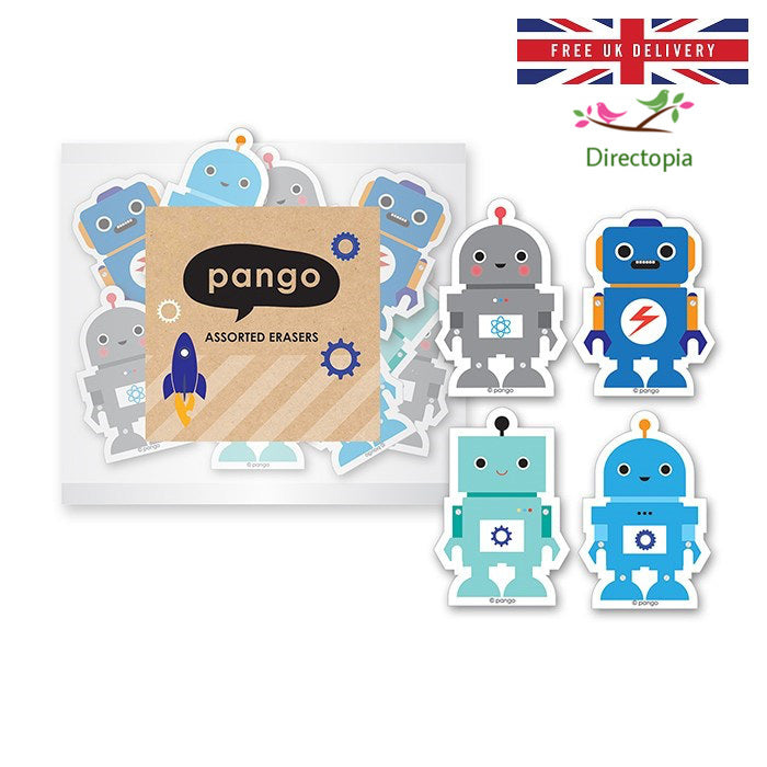 Pango Robot Erasers Rubbers Stationery School Collector Party Bag Fillers Kawaii