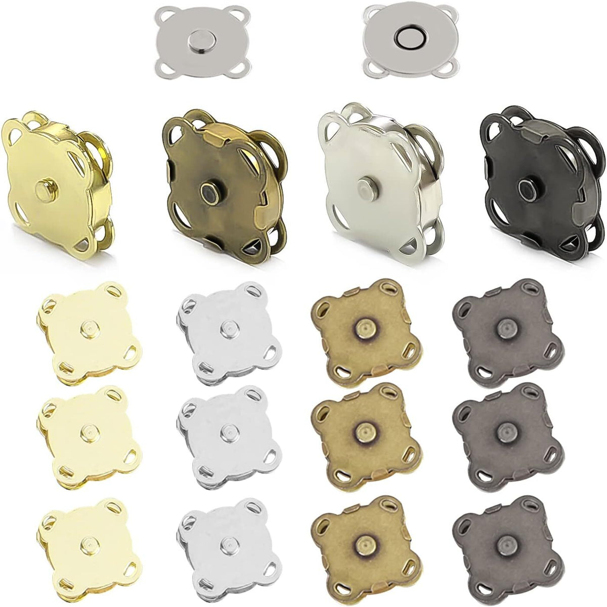 10/14/18mm Magnetic Snap Clasp Buttons Fasteners for Leather Craft Clothing