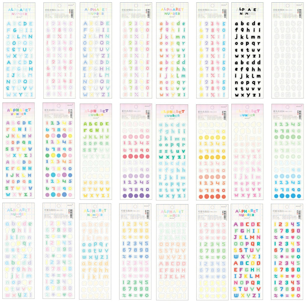 Self Adhesive Colourful Letters Number Alphabet Letter Numbers Craft Scrapbook