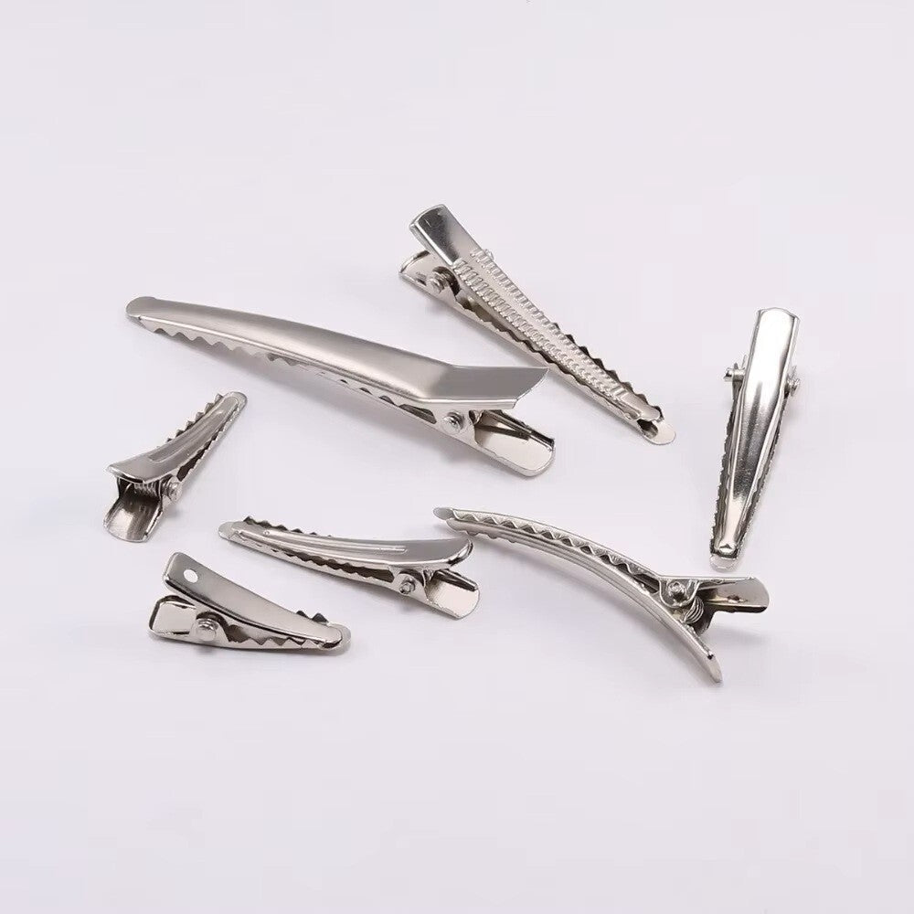 Silver Colour Crocodile Alligator Straight Blank Hair Clips Clip 5/10/20/50
