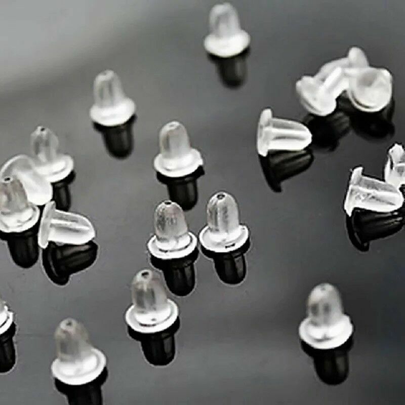 Silicone Earring Backs Earrings Backs Stoppers Caps Soft Clear Rubber Jewellery