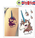 Unicorn Tattoo Kawaii Harajuku Waterproof Body Art Stickers Removable