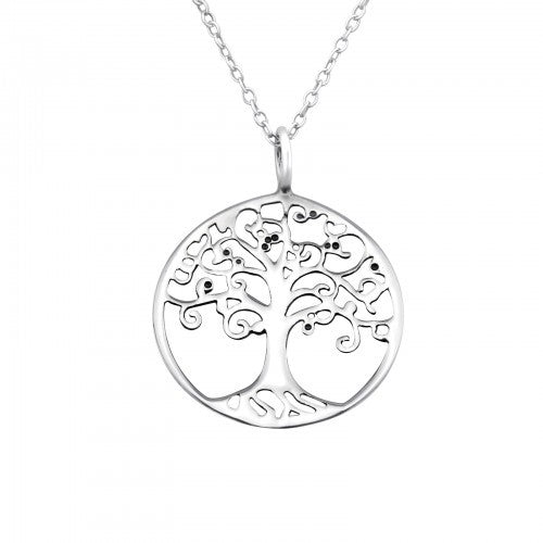 925 Sterling Silver Tree of Life Pendant Necklace Pagan Wiccan & Gift bag