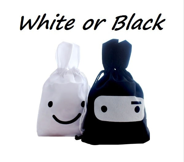 Bunny Rabbit Ninja Kawaii Small Storage Lunch Laundry Make Up Accessory Bag