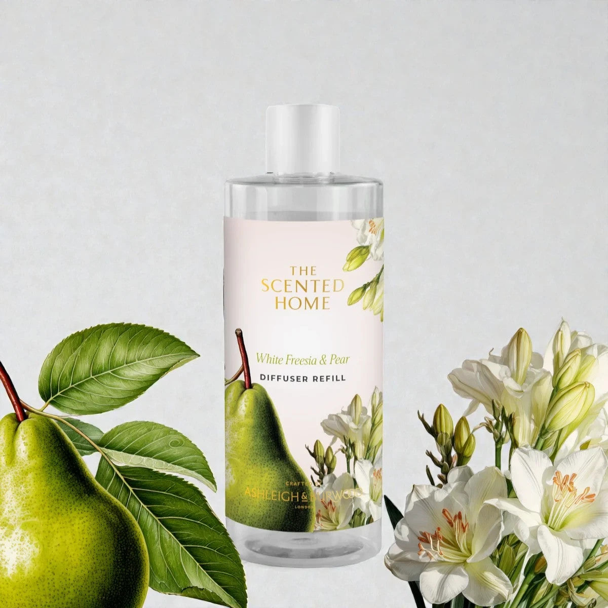300ml Large Ashleigh & Burwood Reed Diffuser Refill Scented Home Fragrance - 300ml White Freesia & Pear