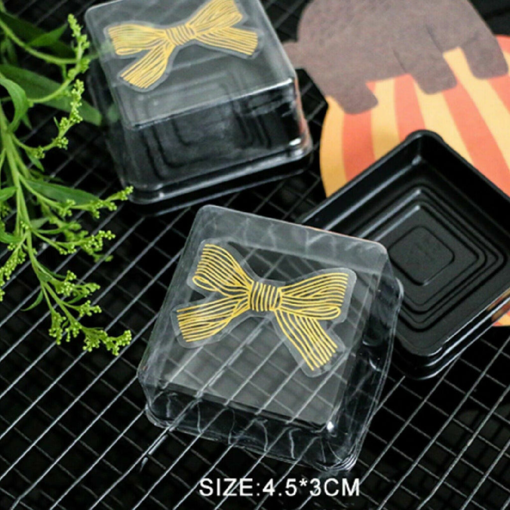 Gold Bow Stickers Seals Wedding Birthday Present Handmade Gift Craft 4.5x3cm