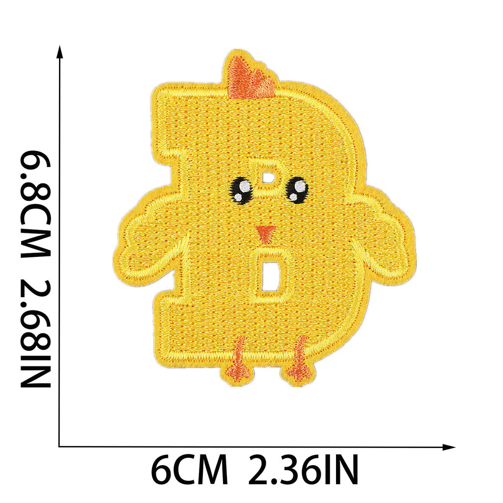 Easter Spring Alphabet Patch Letter Patches Iron on Sew on Embroidery Letters