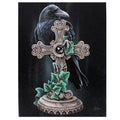 'The Fallen Crow' Canvas in Wooden Frame By Lisa Parker 25.4cm x 19.3cm