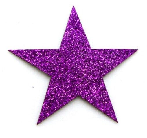 Glitter Star Patch Applique Customise Clothing Costume Patches 4.5cm Diameter - 7