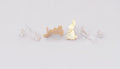 Origami Bunny Rabbit Hare Easter Spring Stud Earrings & Gift Box #2