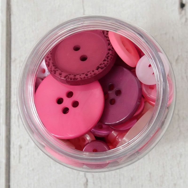 Jar of Buttons Assortment Button Button It! Craft Scrapbook Cardmaking Hunkydory