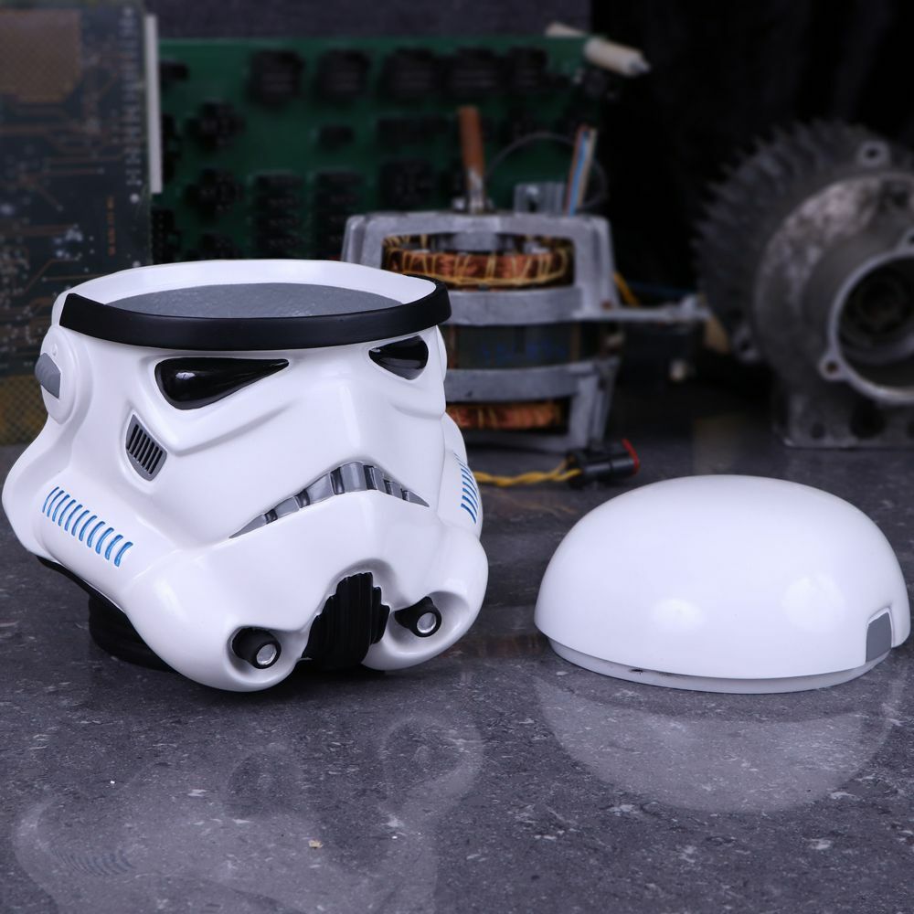 Star Wars Stormtrooper Licensed Helmet Box Pen Pot Bookends Poker Ornament - Stormtrooper Helmet Box 17.5cm