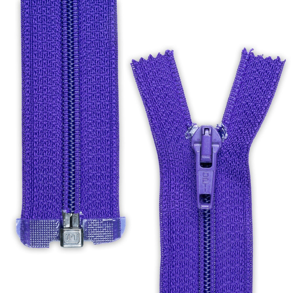 Opti Nylon Open Ended Zip Zipper Fastener Open End - 27 Colours