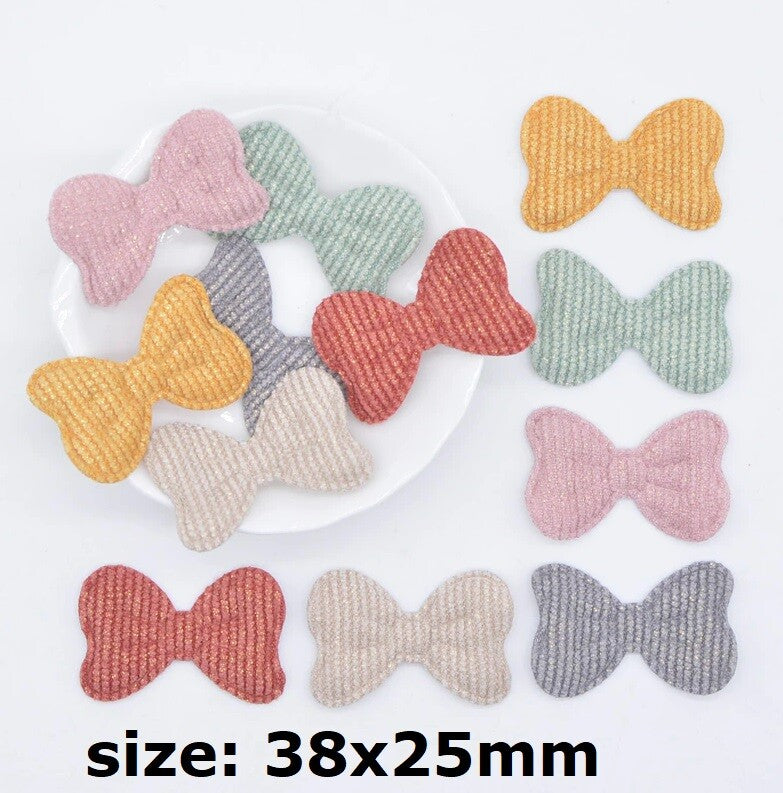 Bow Padded Glitter Patch Applique Customise Sew on Patches Customise Bows