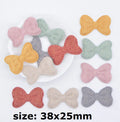 Bow Padded Glitter Patch Applique Customise Sew on Patches Customise Bows