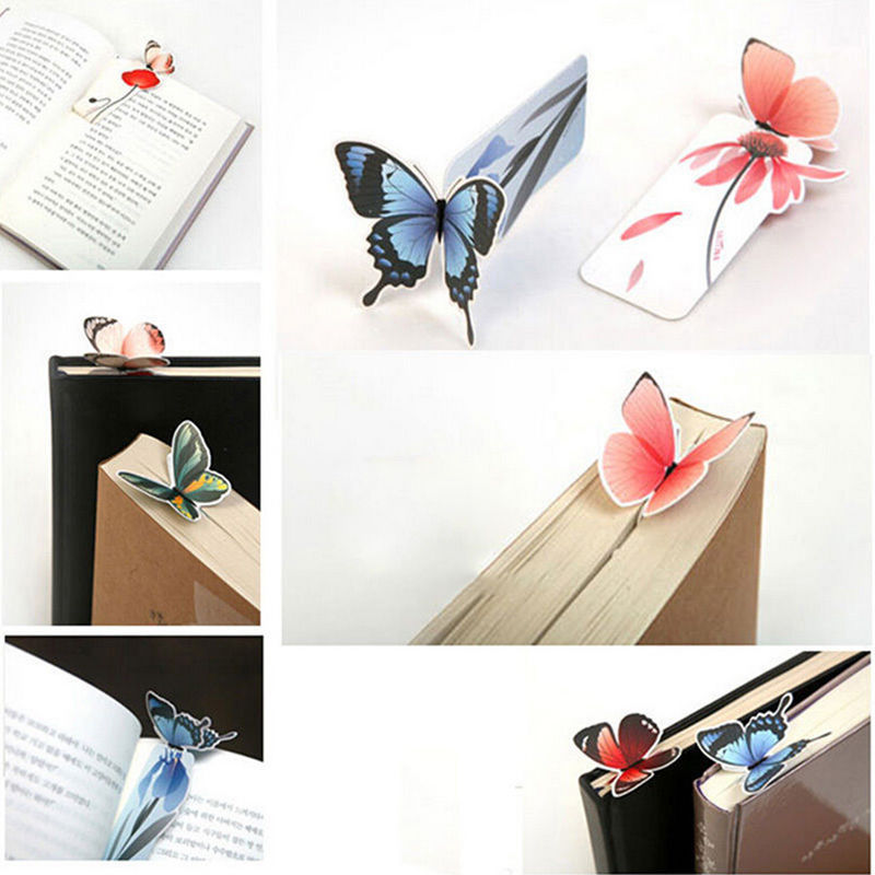 4 x Butterfly Shape Bookmark Book Markers Exquisite Wings Open Unique Gift