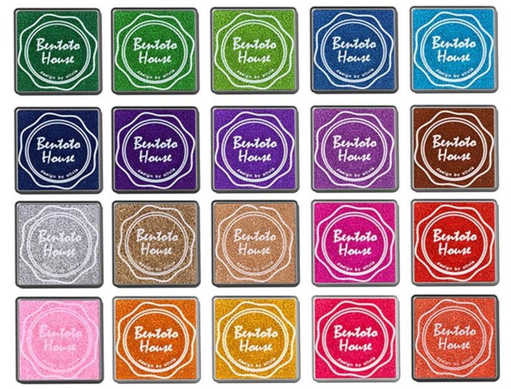 Craft Pigment Ink Pad for Paper Wood Fabric Scrapbook 20 colours - Size 4x4cm