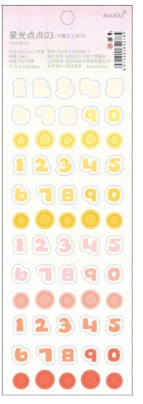 Self Adhesive Colourful Letters Number Alphabet Letter Numbers Craft Scrapbook - Numbers Design 7