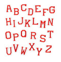 Red Letter Patch Patches Iron or Sew on Alphabet Embroidery Customise Clothes