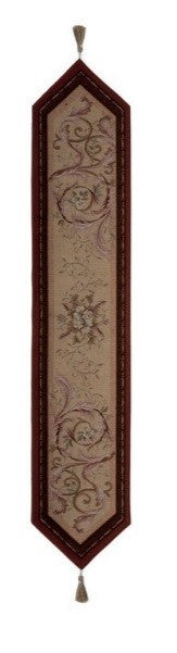 FRENCH TAPESTRY LOOM WOVEN WOOL TABLE RUNNERS UNICORN MORRIS FLORAL 36x180cm - 3