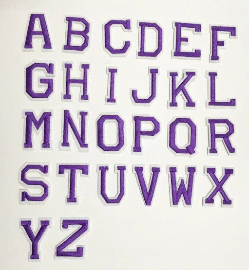 Colourful Letters Alphabet Colour Letter Patch Patches Clothes Iron or Sew on