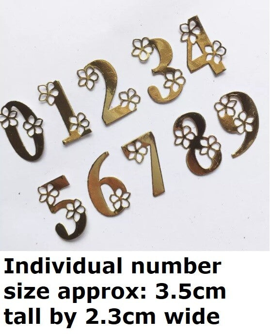 Alphabet Numbers Die Cutting Stencil Card Making Scrapbook Craft Template - Flower Numbers