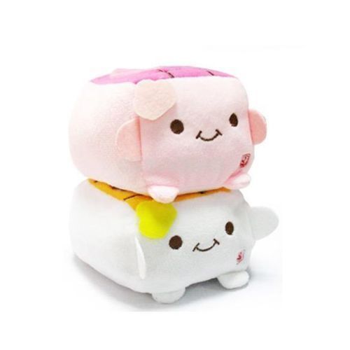 Kawaii Tofu Phone Holder Plush Block Seat Stand