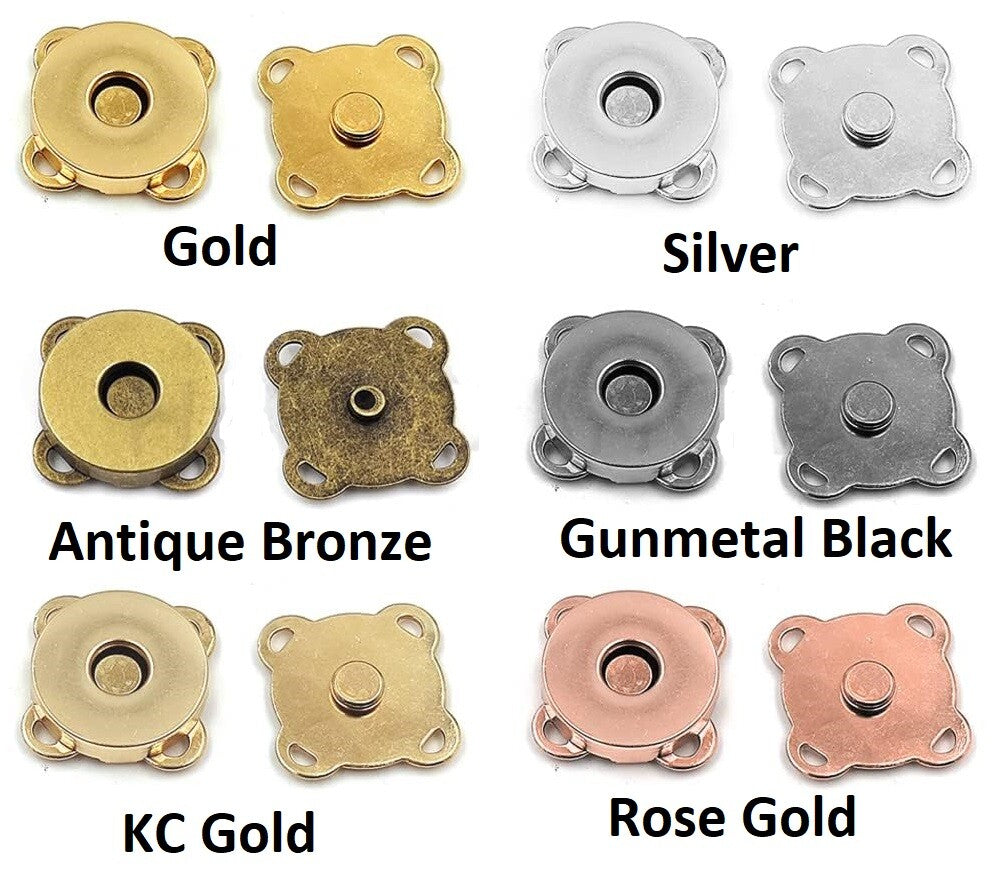 10/14/18mm Magnetic Snap Clasp Buttons Fasteners for Leather Craft Clothing - Antique Bronze