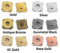 10/14/18mm Magnetic Snap Clasp Buttons Fasteners for Leather Craft Clothing - Antique Bronze