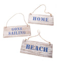 Nautical Wooden Hanging Plaque Sign Home Gift - Rectangle Design - Gisela Graham - All Three Designs - One of Each